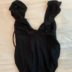 Black maternity one piece